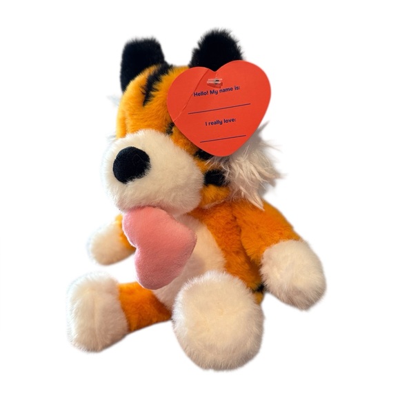 🧡RESERVED🧡Gigglescape Tiger in Love Valentine’s Day Cute Plush Stuffed Animal 6” - Picture 2 of 2